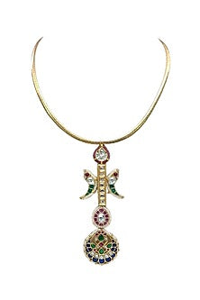 Gold Finis Imitation Polki Necklace