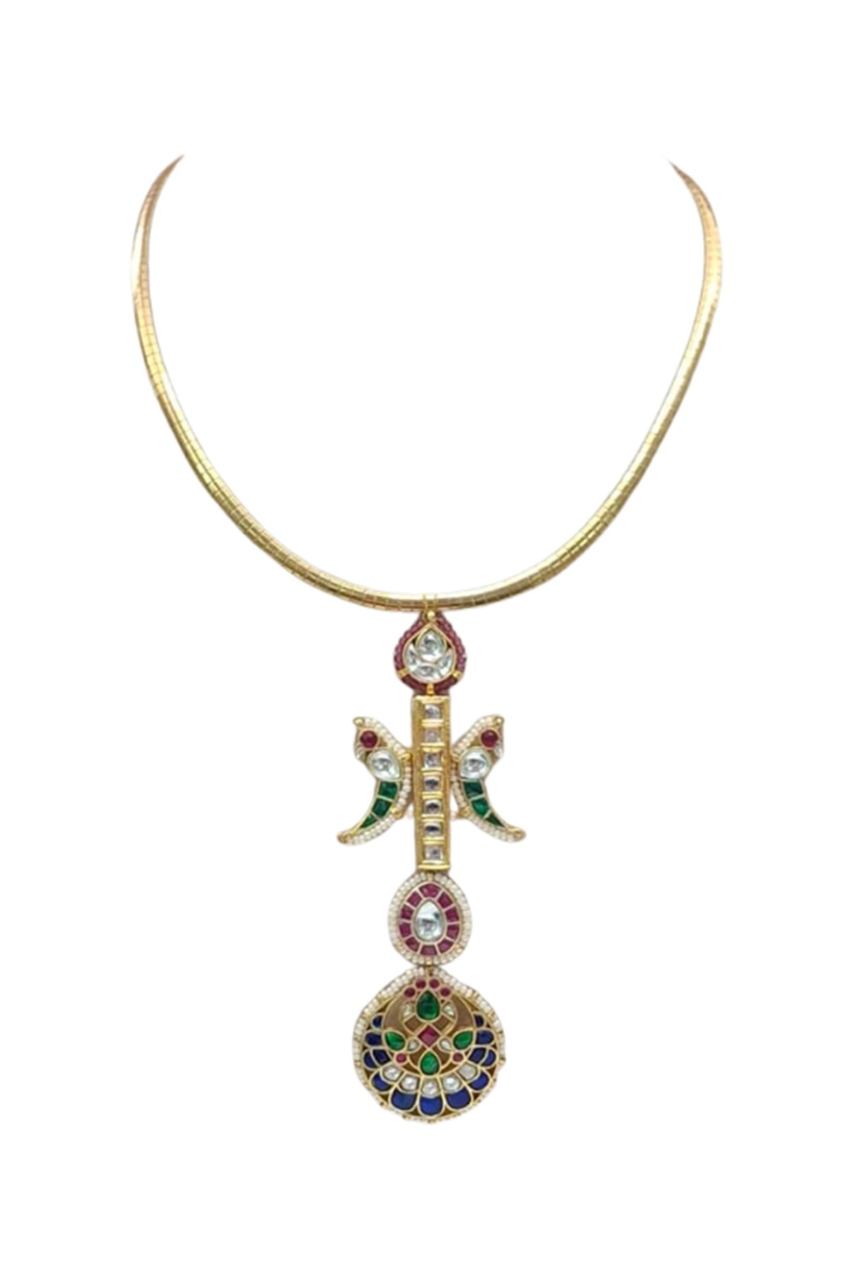 Gold Finis Imitation Polki Necklace