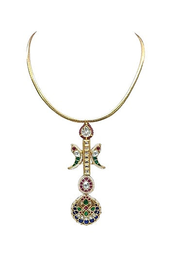 Gold Finis Imitation Polki Necklace