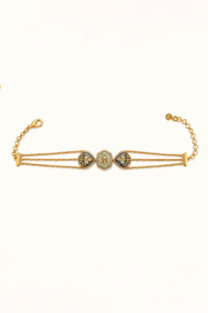 Gold Finish CZ Stone Choker Necklace Set