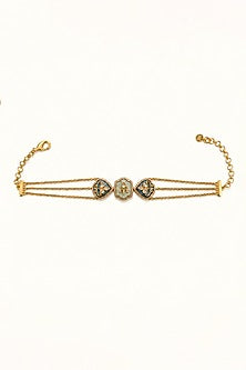 Gold Finish CZ Stone Choker Necklace Set