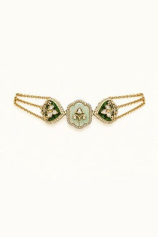 Gold Finish CZ Stone Choker Necklace Set