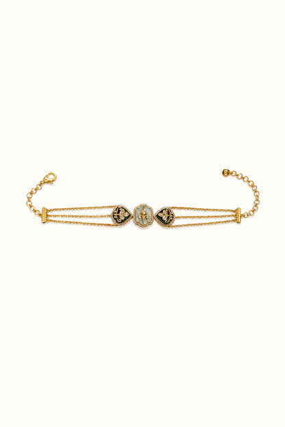 Gold Finish CZ Stone Choker Necklace Set