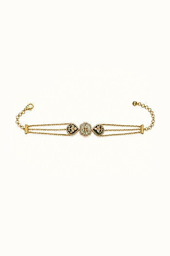 Gold Finish CZ Stone Choker Necklace Set