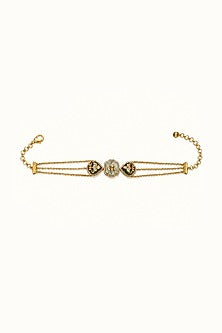 Gold Finish CZ Stone Choker Necklace Set
