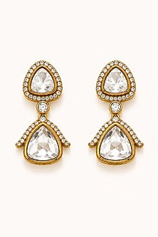 Gold Finish Imitation Polki Necklace Set