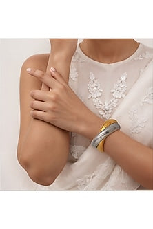 Two Tone Finish Tarnish Free Bracelet