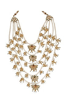 Gold Finish Imitation Kundan Polki Long Necklace