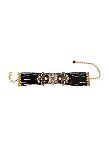 Two Tone Finish Beaded Choker Necklace
