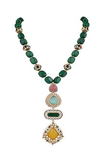 Gold Finish Kundan Mala Necklace