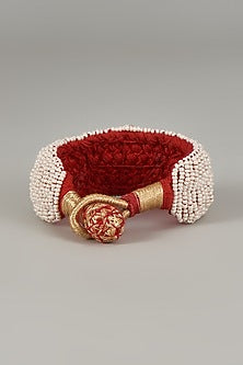 Gold Finish Kundan Polki Bracelet