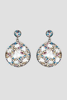 Black Finish Fresh Water Pearl Earrings