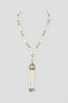 Gold Finish Shell Pearl Necklace