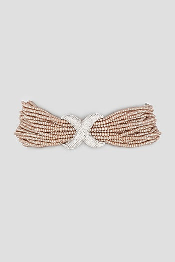 White Finish Zircons Necklace
