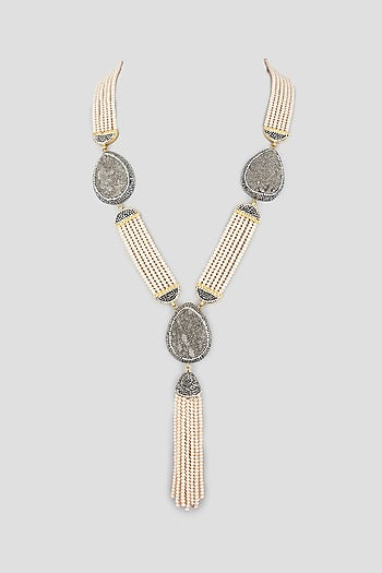 Gold Finish Druzy Stone Necklace