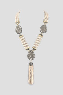 Gold Finish Druzy Stone Necklace
