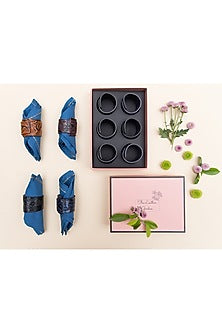 Sangria Leather Handcrafted Napkin Rings Set