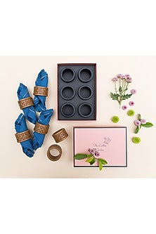 Mud Leather Handcrafted Napkin Rings Set
