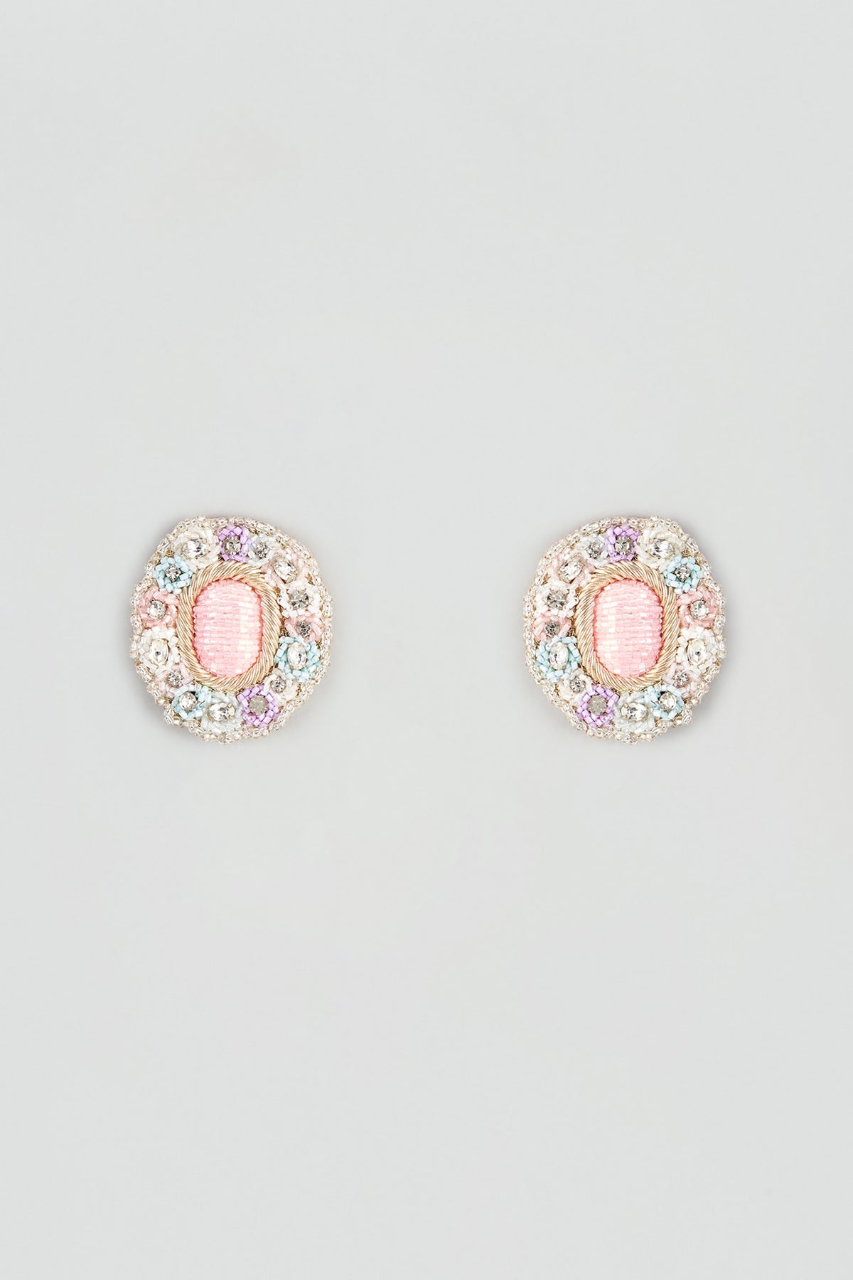 Aari & Zardosi Hand Embroidered Stud Earrings