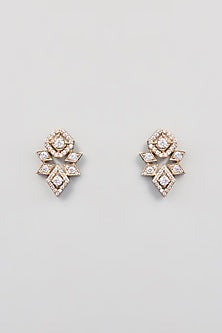 White Finish Zircon Pendant Set In Sterling Silver