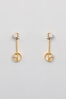 Gold Finish Zircon Pendant Set