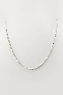 White Finish Chain In Sterling Silver