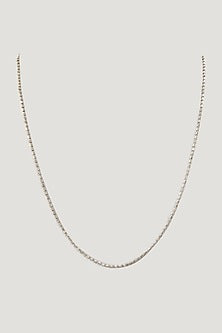 White Finish Chain In Sterling Silver