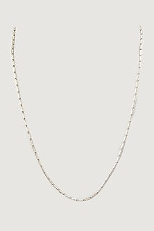 White Finish Chain In Sterling Silver