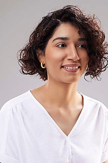 Gold Plated Hoop Earrings In Sterling Silver