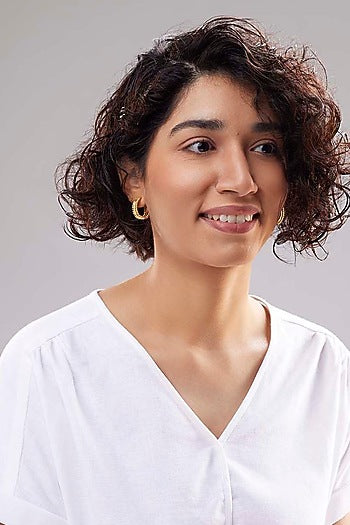 Gold Plated Hoop Earrings In Sterling Silver