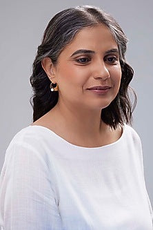 Gold Plated Pearl Hoop Earrings In Sterling Silver