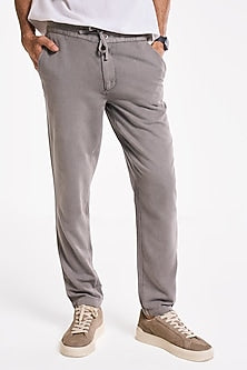 Charcoal Organic Khadi Cotton Handspun Drawstring Pants