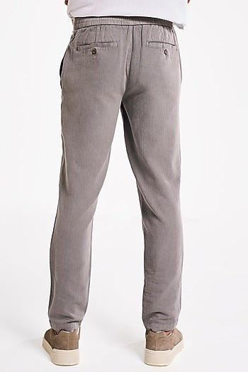Charcoal Organic Khadi Cotton Handspun Drawstring Pants