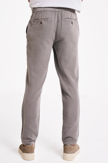Charcoal Organic Khadi Cotton Handspun Drawstring Pants