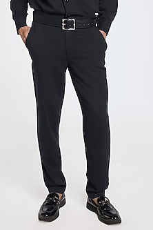 Black Organic Khadi Cotton Handspun Drawstring Pants