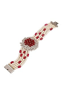 Two Tone Finish Shell Pearl Bracelet
