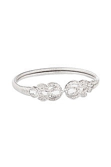 White Finish Bracelet With Zirconia