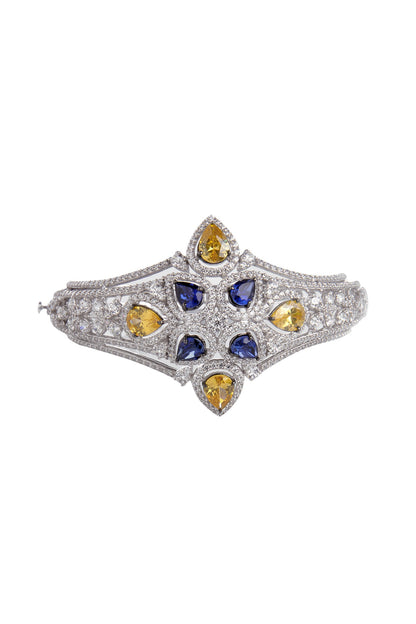 Two Tone Finish Citrine Bracelet