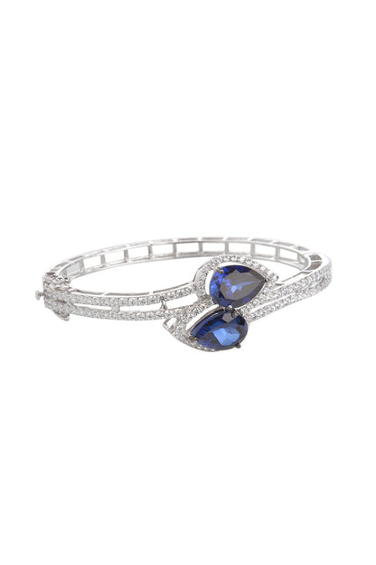 White Finish Hydro Tanzanites Bracelet