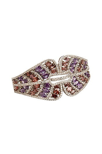 Two Tone Finish Hydro Zirconia Bracelet