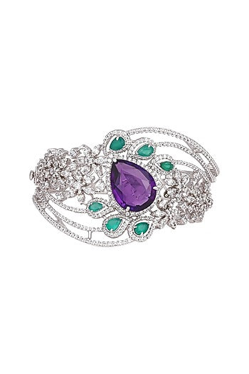 White Finish Cubic Zirconia Bracelet