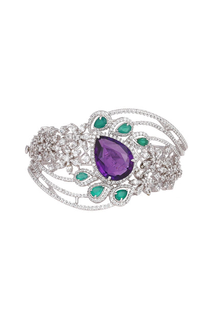 White Finish Cubic Zirconia Bracelet