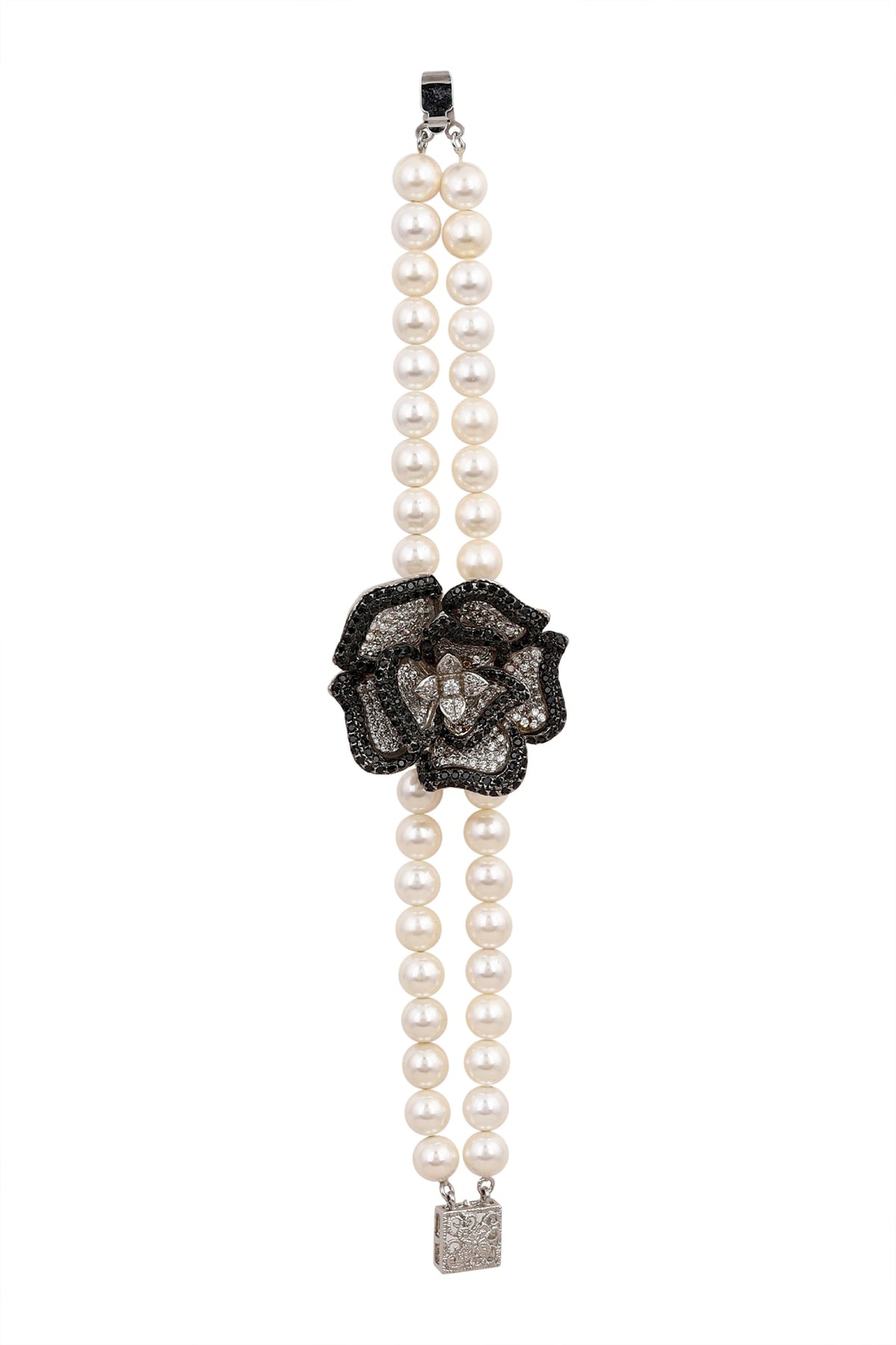 White & Black Rhodium Finish Bracelet
