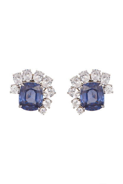 White Finish Cubic Zirconia Earrings