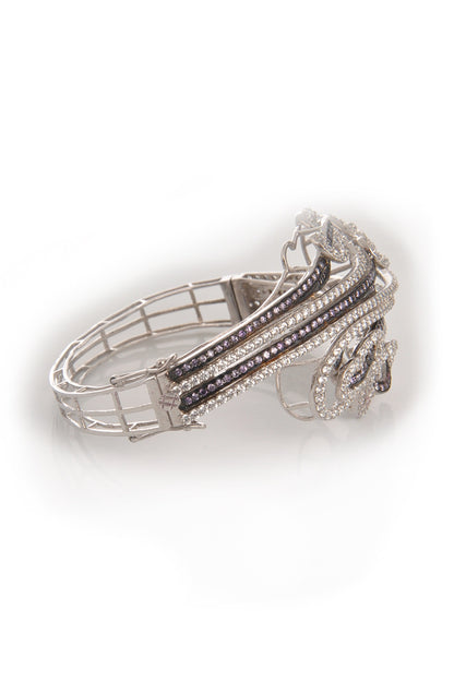 White Finish Cubic Zirconia Bracelet
