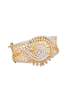 Two Tone Finish Cubic Zirconia Bracelet