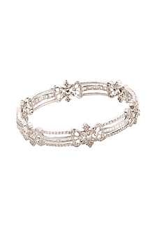 White Finish Cubic Zirconia Bracelet