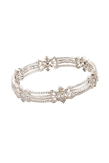 White Finish Cubic Zirconia Bracelet