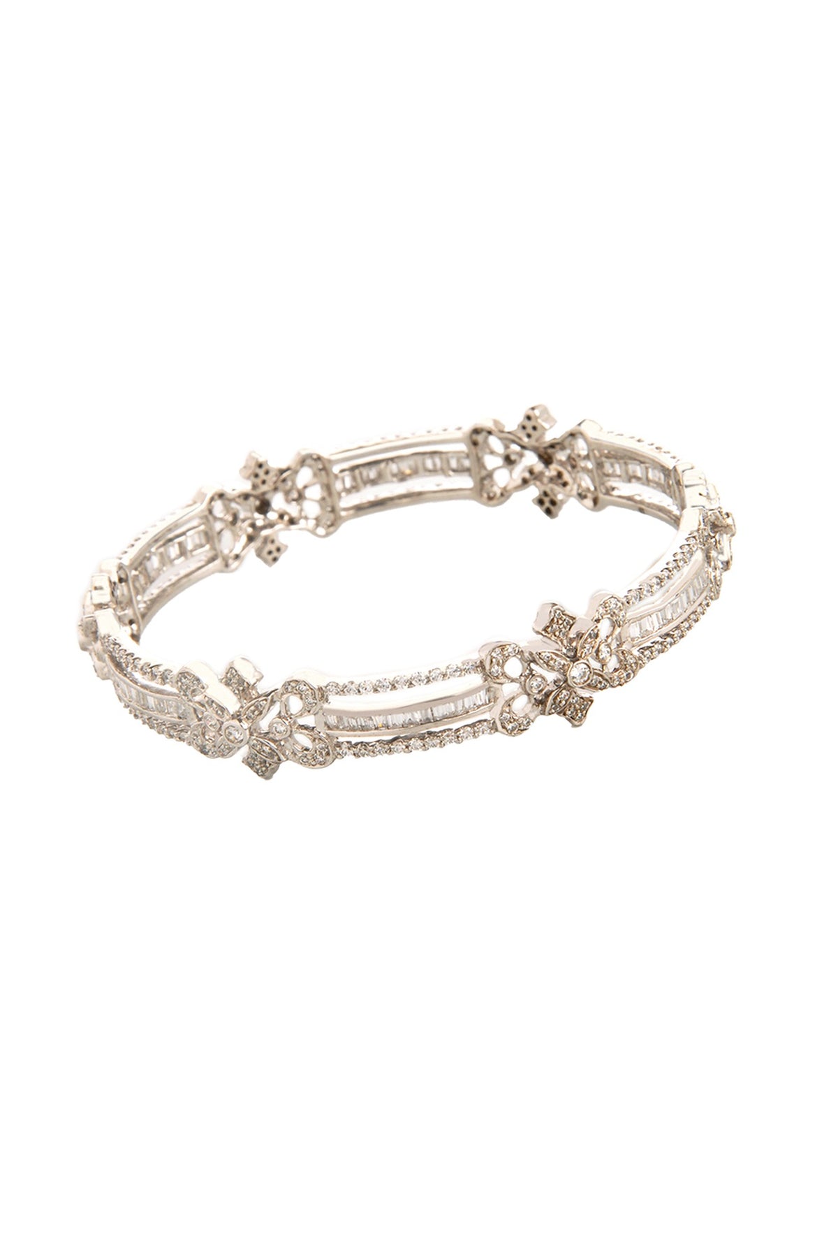 White Finish Cubic Zirconia Bracelet