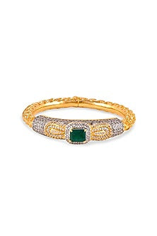 White Finish Zircon Bracelet In Sterling Silver